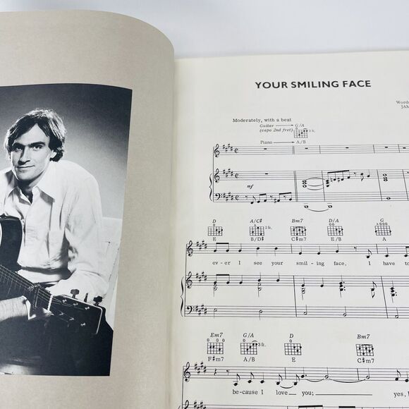 VTG James Taylor JT Song Book Sheet Music Piano Vocal Guitar Softcover 1978 - Picture 8 of 9